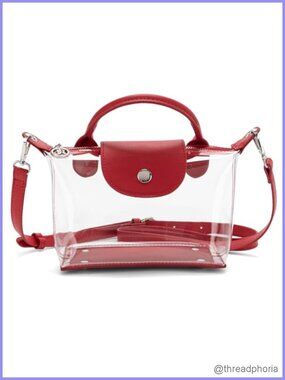 Clear Stadium Approved Crossbody Purse Transparent Vegan Leather Bag Concerts